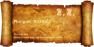 Murgas Mirkó névjegykártya